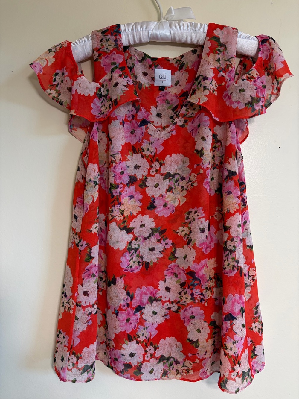 Cabi Floral Top Size Small